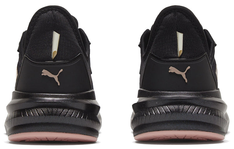 (WMNS) PUMA Platinum Shimmer Sneakers Black/Pink 193772-03