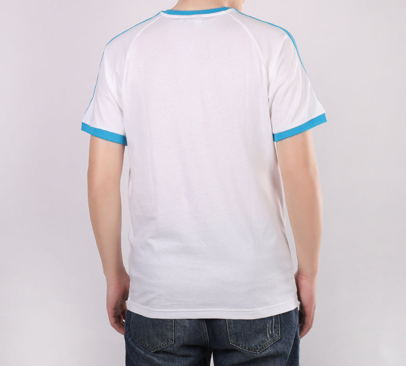 adidas originals Contrasting Colors Blue Short Sleeve White DZ4586