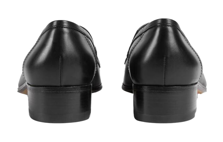 (WMNS) Gucci Interlocking G Horsebit Loafer 'Black Leather' 658268-1W600-1000