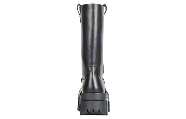 (WMNS) Balenciaga Bulldozer Boots 'Black Poluyurethane' 671555WBCQ01000