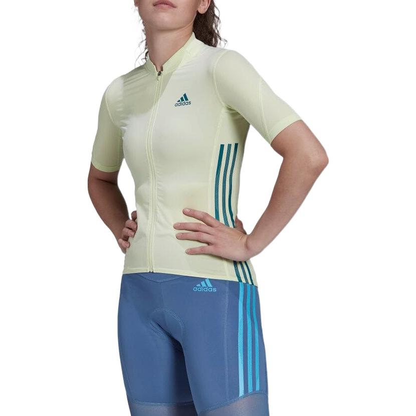 (WMNS) adidas The Short Sleeve Cycling Jersey Asia Sizing 'Green' H65313