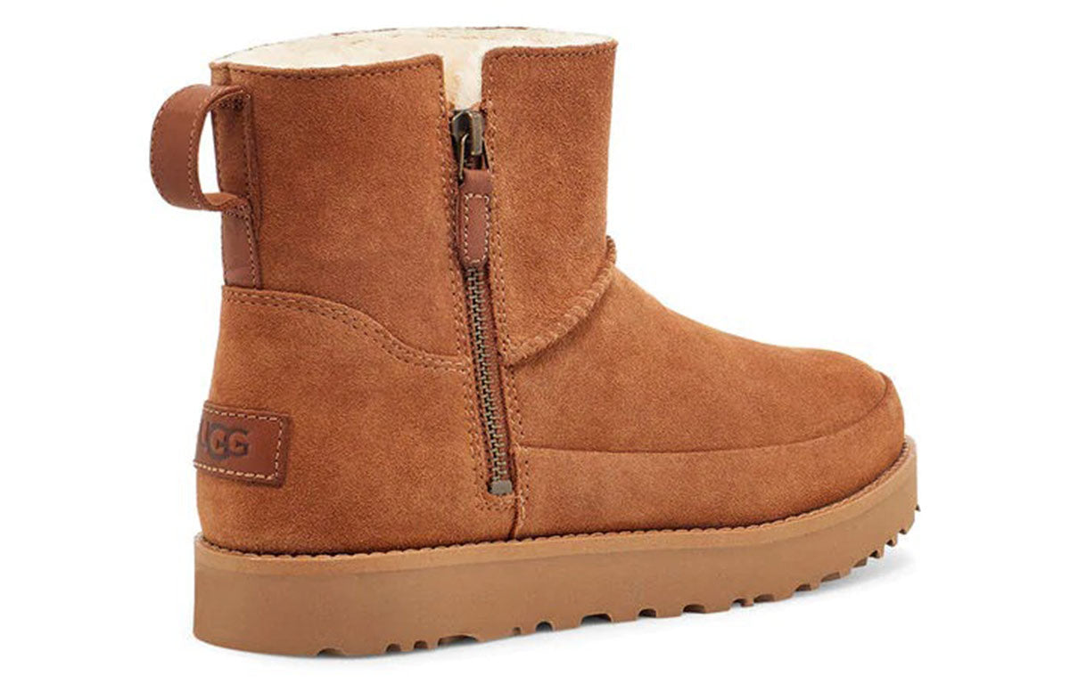 (WMNS) UGG Classic Zip Mini Suede 1113590-CHE