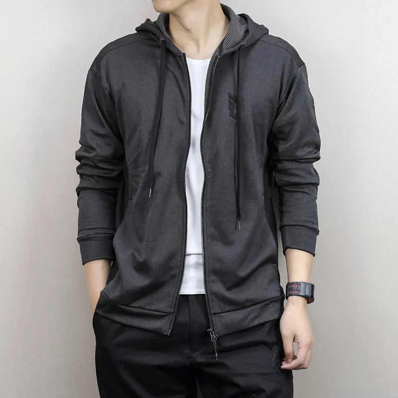 adidas Colorblock Casual Sports Hooded Jacket Men's Black BR9297
