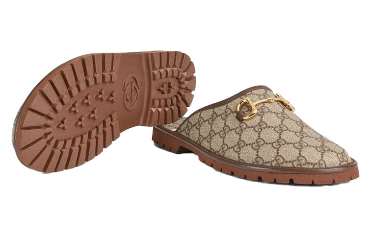 Gucci GG Slipper Beige Canvas 'Brown Beige' 655571-96G60-9762