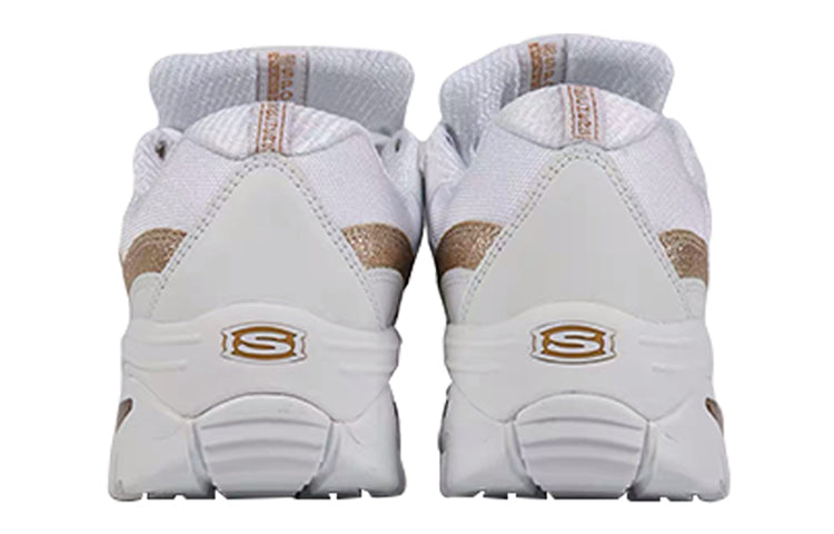 (WMNS) Skechers D'lites Running Shoes White/Gold 13415-WGD