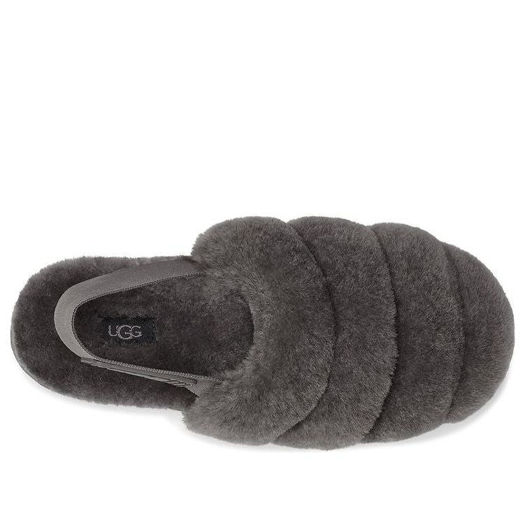(WMNS) UGG Super Fluff Slipper 'Charcoal' 1121751-CHRC