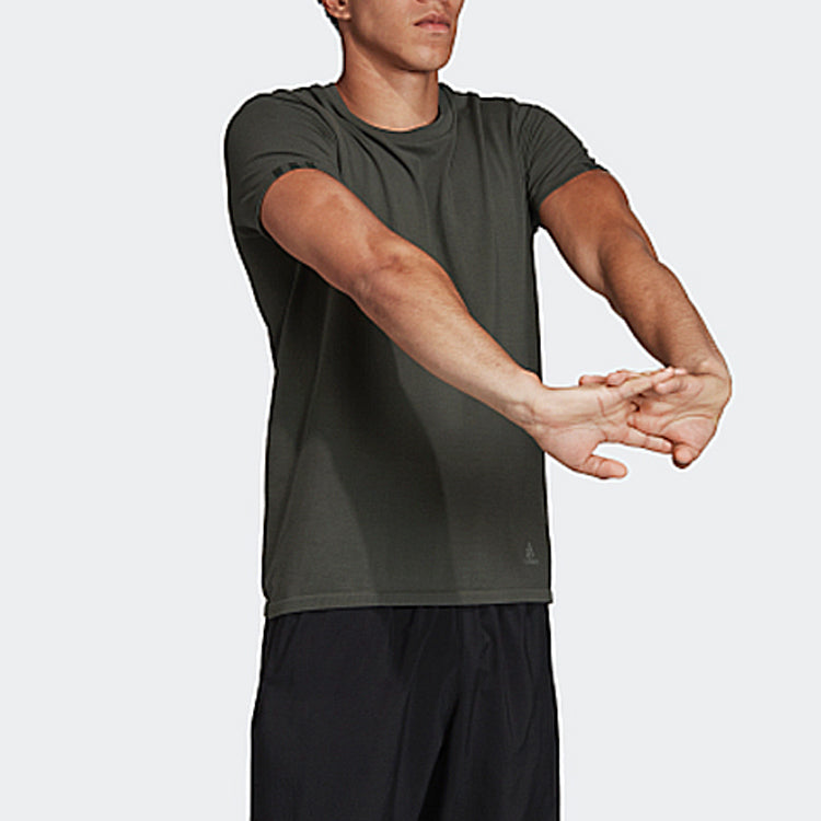 Men's adidas 25/7 Running Sports Solid Color Short Sleeve Black 7 Tee DZ1812