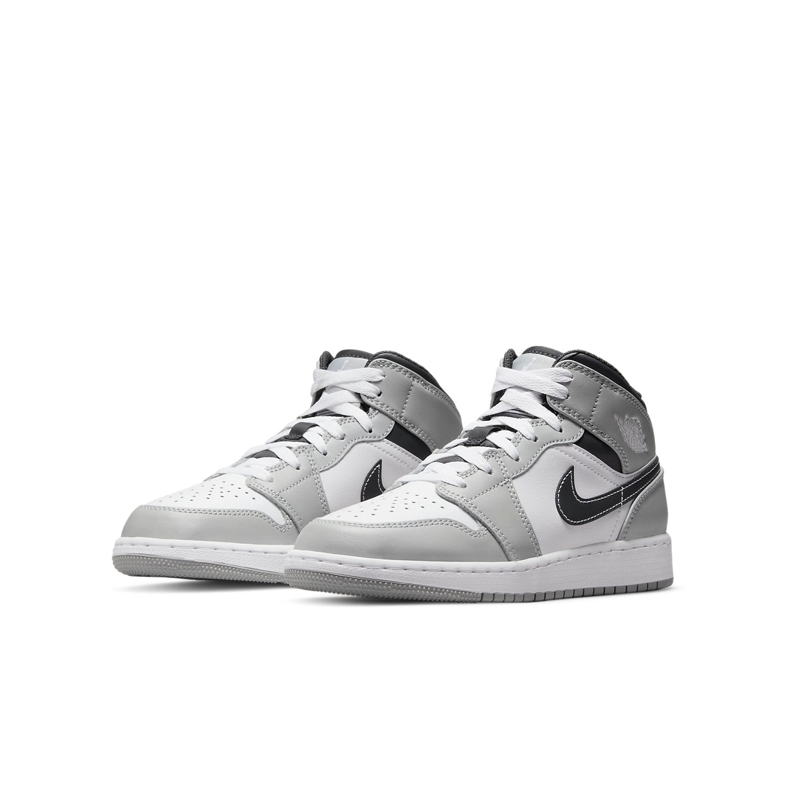 (GS) Air Jordan 1 Mid 'Light Smoke Grey' 554725-078