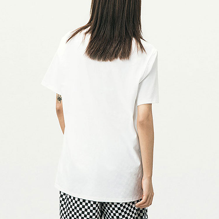 (WMNS) Vans Funny Pattern Small Turtle Embroidered Sports Short Sleeve White VN0A5F2EWHT