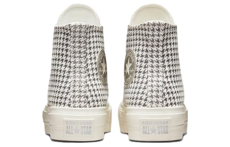(WMNS) Converse Chuck Taylor All Star Lift Platform High 'Houndstooth Shine - Egret Pure Silver' A04276C