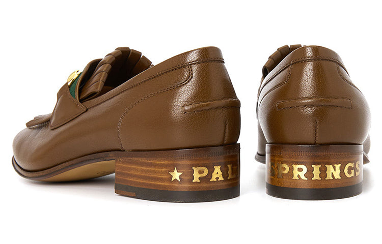 (WMNS) Gucci With Web And Interlocking G Loafer 'Brown' 700182-0G0P0-2360