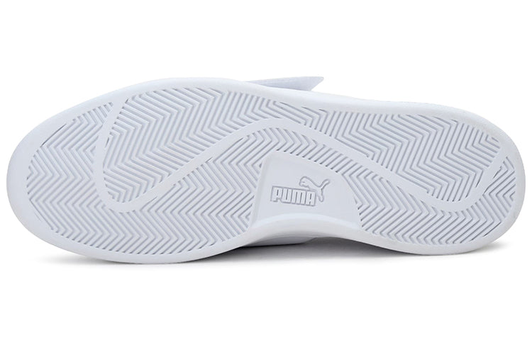 PUMA Smash Slip-On Bold Leisure Board Shoes Unisex White/Black 374900-02