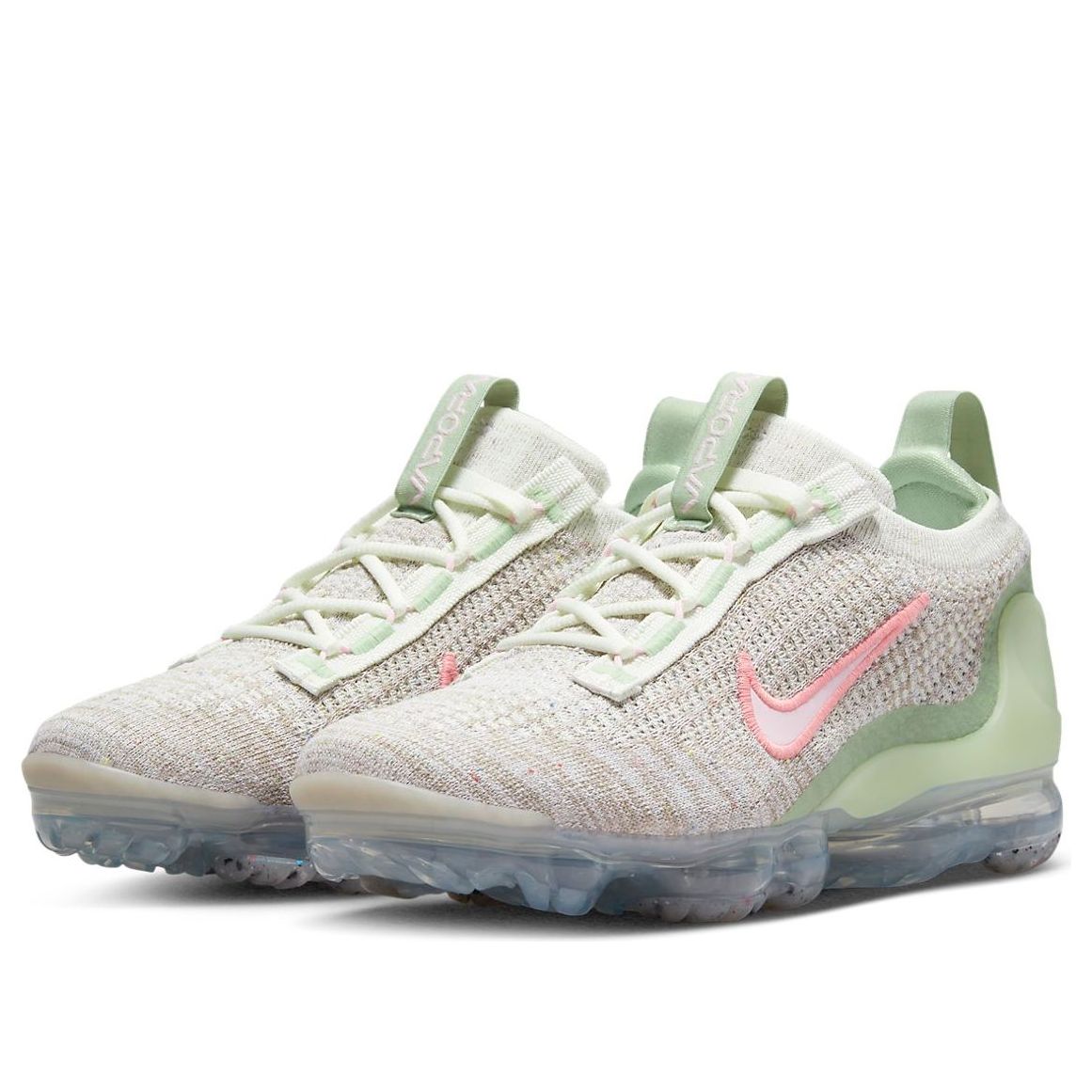 (GS) Nike Air VaporMax 2021 Flyknit 'Sail Honeydew 'Graygreen Pink' DB1550-103