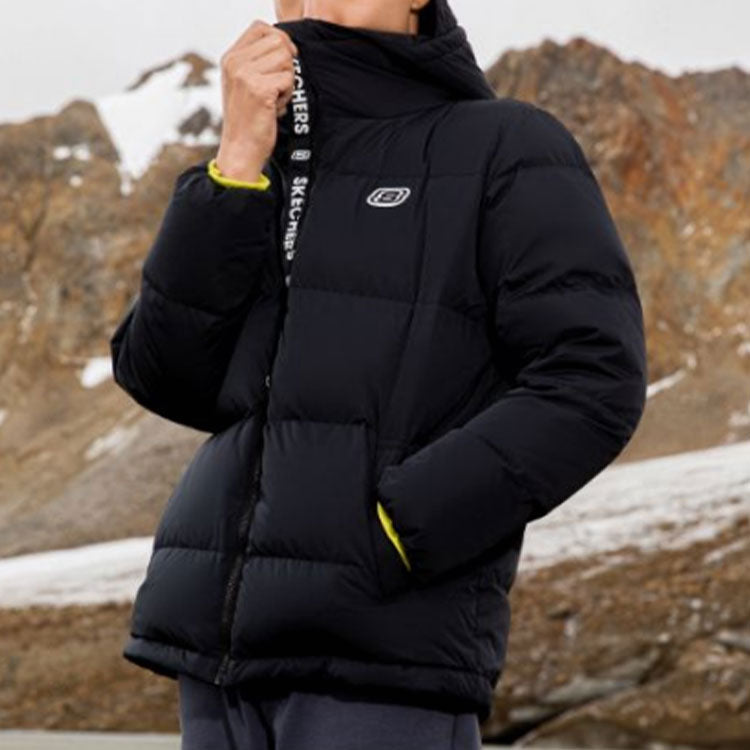 Skechers Solid Color Sports Casual Hooded Down Jacket 'Multi-Color' L420M146