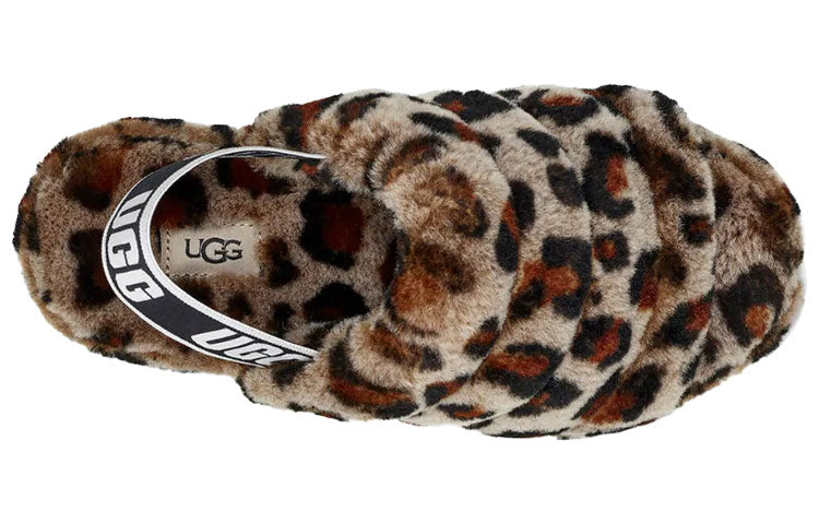 (WMNS) UGG Fluff Yeah Leopard Slipper Leopard print 1106252-AMP