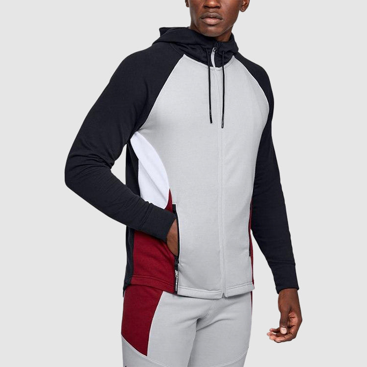 Under Armour SC30 Warm Up Hoodie Jacket 'Black Grey Red' 1351317-014