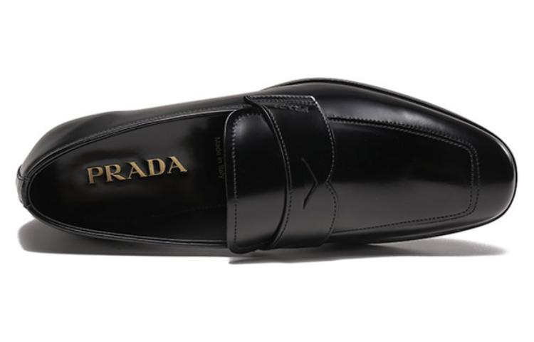 PRADA Brushed Leather Loafers 'Black' 2DB161_P39_F0002_F_X001