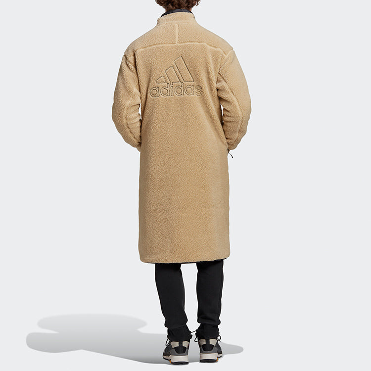 adidas Stay Warm Reversible mid-length Stand Collar Jacket Beige GP5514