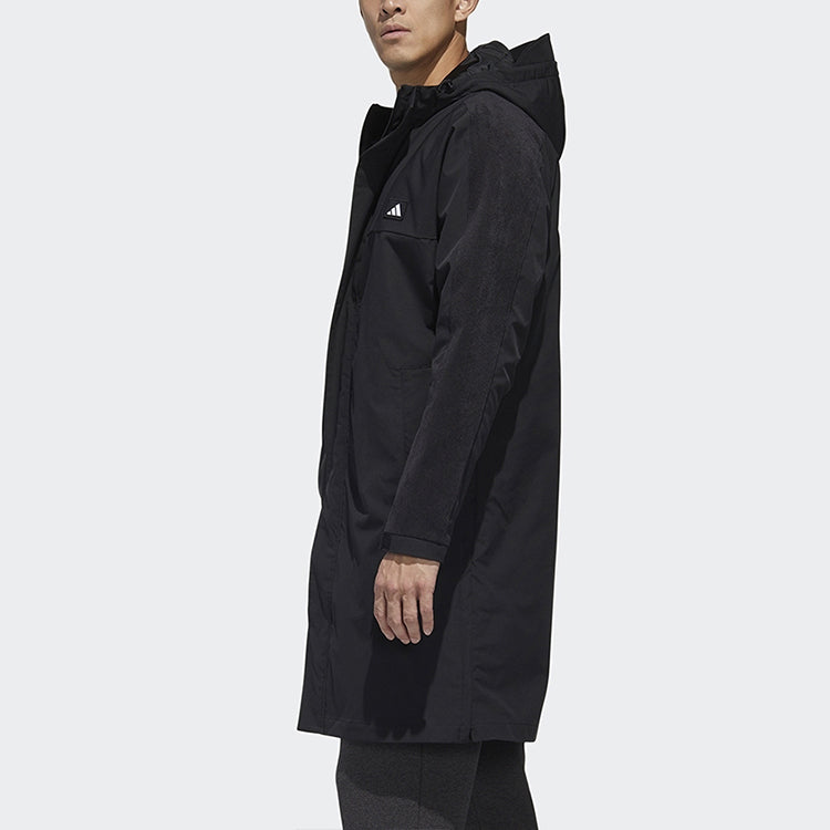 adidas Ub Jkt Long Windproof Stay Warm Sports mid-length Hooded Jacket Black GM4450