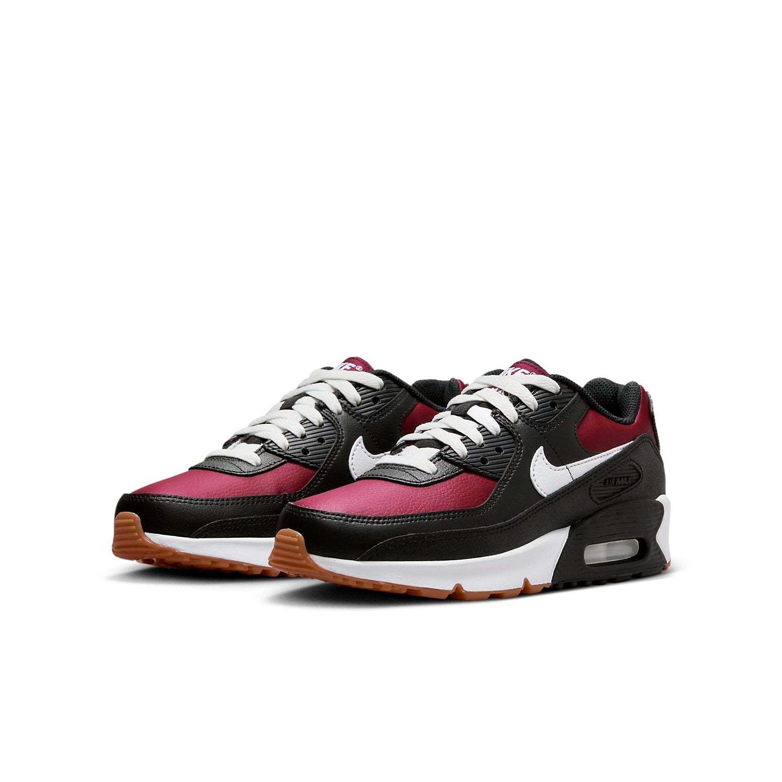 (GS) Nike Air Max 90 Leather 'Black Team Red' CD6864-024