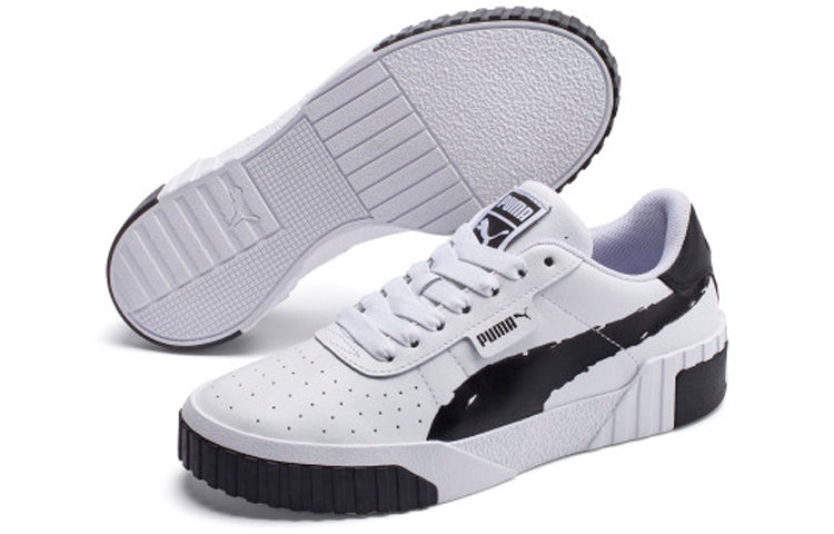 (WMNS) PUMA Cali Brushed 'White Black' 373896-01
