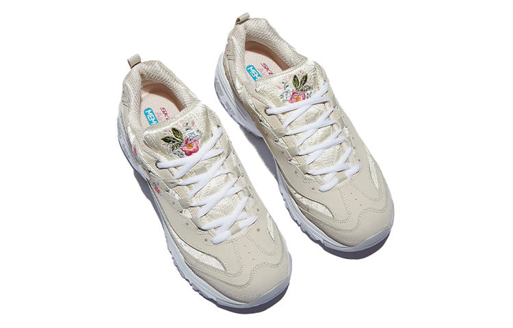(WMNS) Skechers D'Lites 1.0 Low-Top Daddy Shoes Beige 11977-NAT