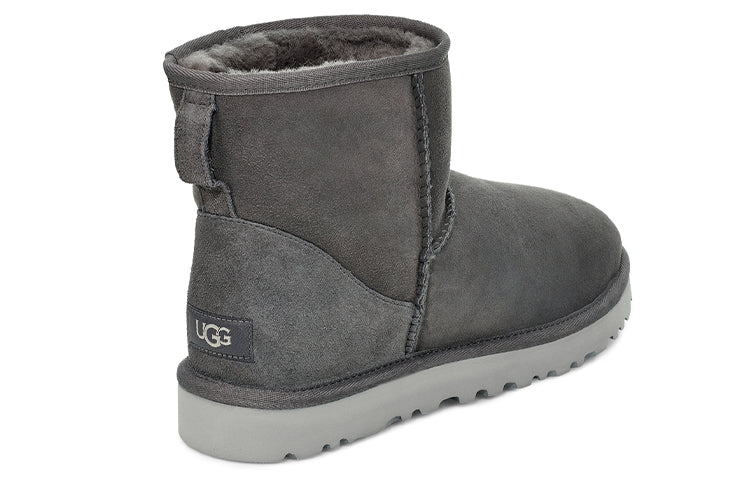 UGG Classic Mini Fleece Lined Snow Boots Dark Grey 1002072-DGRY