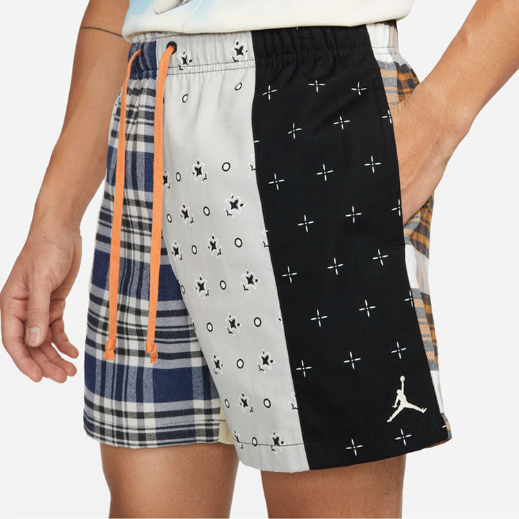 Air Jordan SS22 cashew Plaid Pattern Casual Sports Shorts Asia Sizing 'Multicolor' DO2508-133