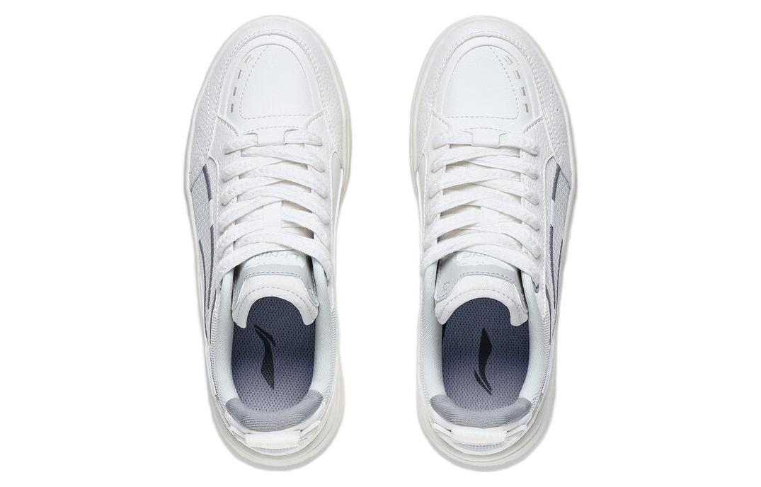 (WMNS) Li-Ning Lifestyle Skate Shoes 'White Grey' AGCT142-1