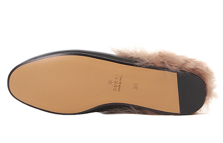 (WMNS) Gucci Princetown Series Flat Slipper Black 397749-DKHH0-1063