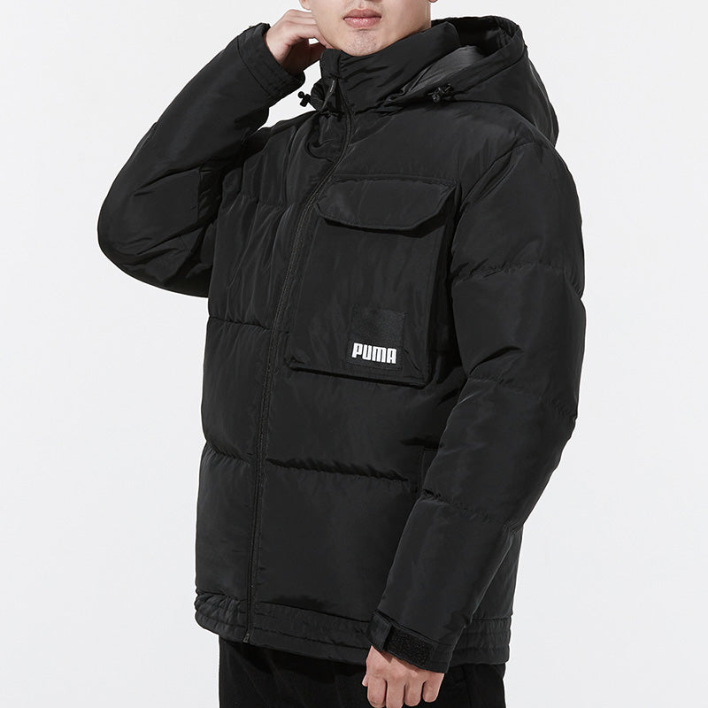 PUMA Hoodie Loose Down Jacket 'Black' 532915-01