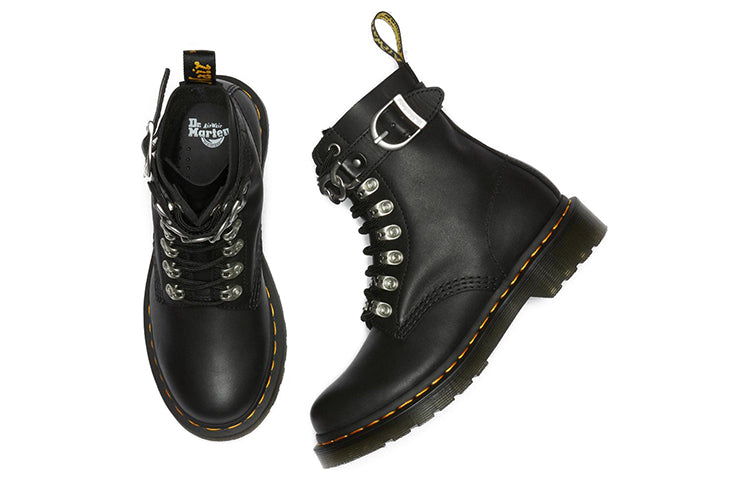 (WMNS) Dr. Martens 1460 Pascal Chain Leather Lace Up Boot 'Black' 27266001