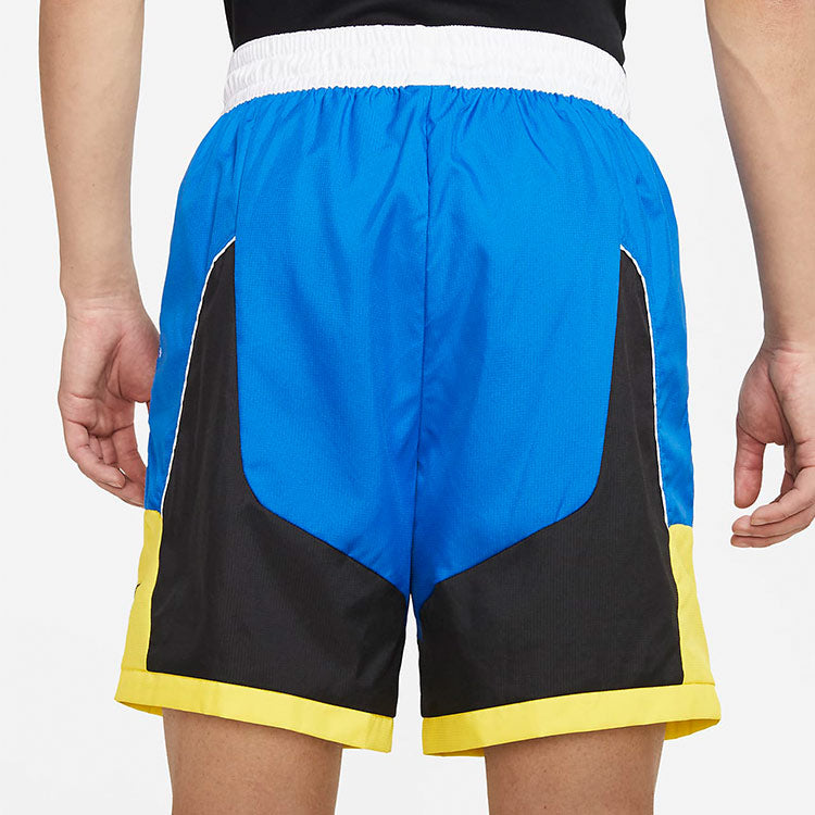 Nike Throwback Colorblock Woven Sports Basketball Shorts Blue CV1863-403
