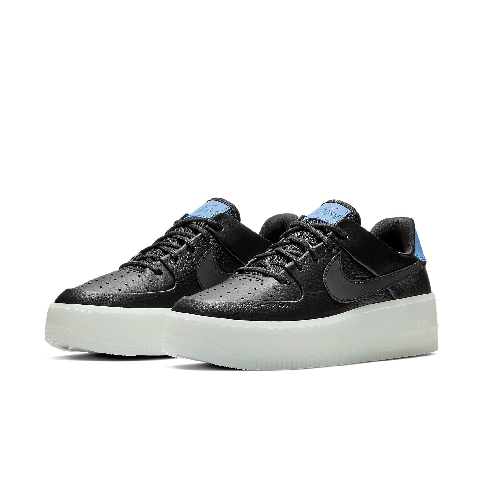 (WMNS) Nike Air Force 1 Sage Low LX 'Black White Blue' BV1976-001