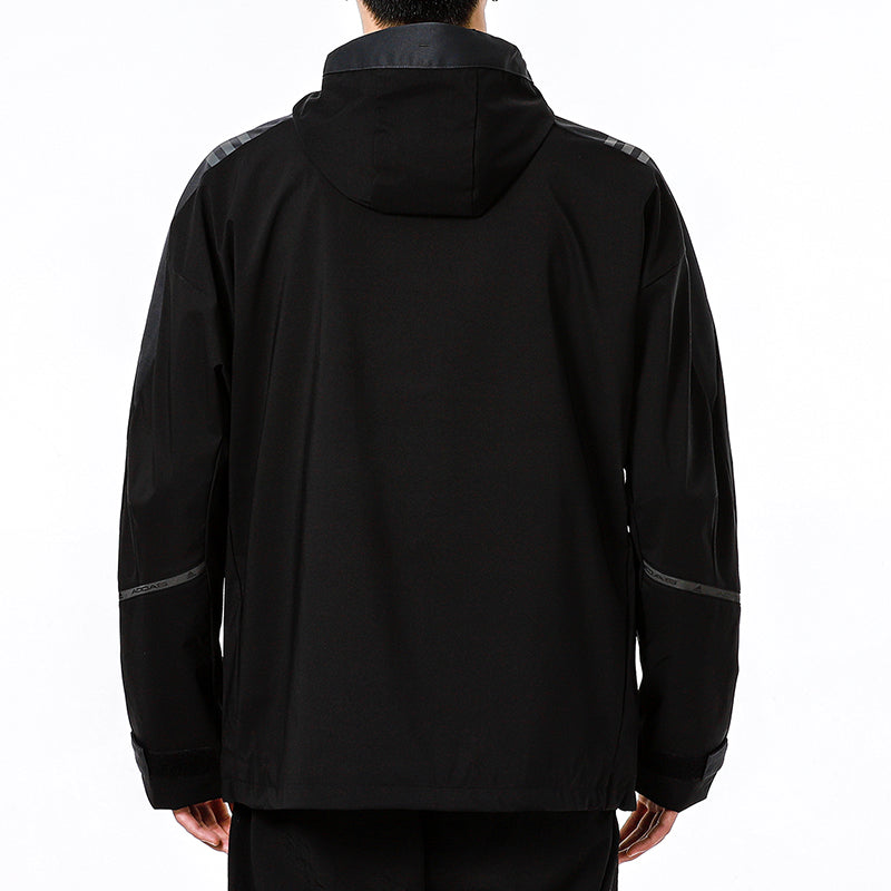 adidas Athleisure Casual Sports hooded Training Knit Jacket Black H40235