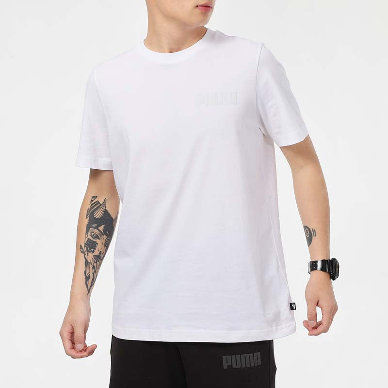 PUMA Printed Round Neck T-Shirt 'White' 845577-52