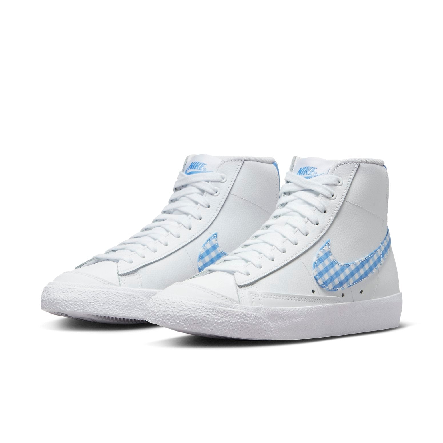 (WMNS) Nike Blazer Mid '77 'University Blue Gingham' FD9163-100