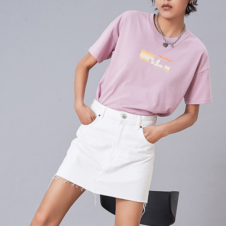 Li-Ning x Disney Crossover Mickey Printing Short Sleeve Pink AHSQ126-2