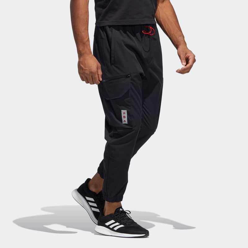 Men's adidas Limited Side Pocket Lacing Bundle Feet Sports Pants/Trousers/Joggers Black HC0262