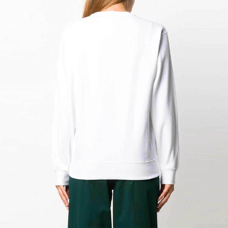 (WMNS) KENZO FW20 Embroidered Logo Round Neck Long Sleeves Sports White Hoodie FA62SW8204MO-01