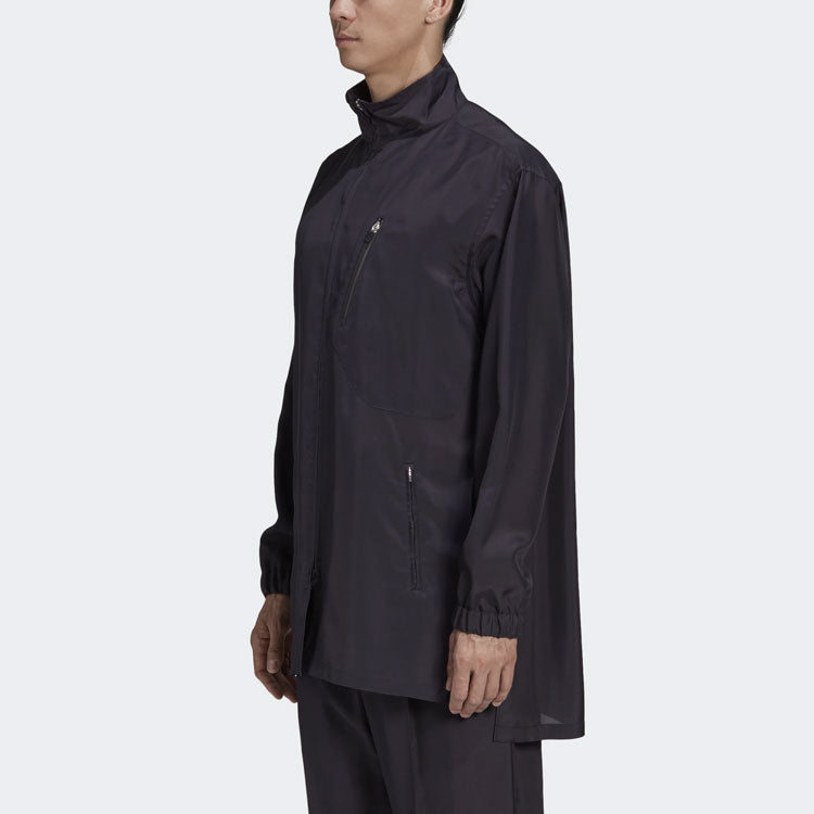 Men's Y-3 Stand Collar Zipper Casual Jacket Black GK4373