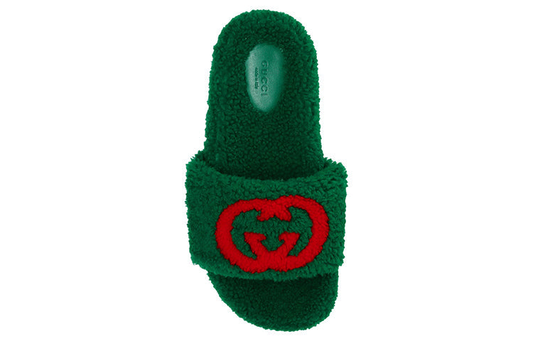 (WMNS) Gucci Merino Wool Slides 'Green' 646225-D0L00-3155
