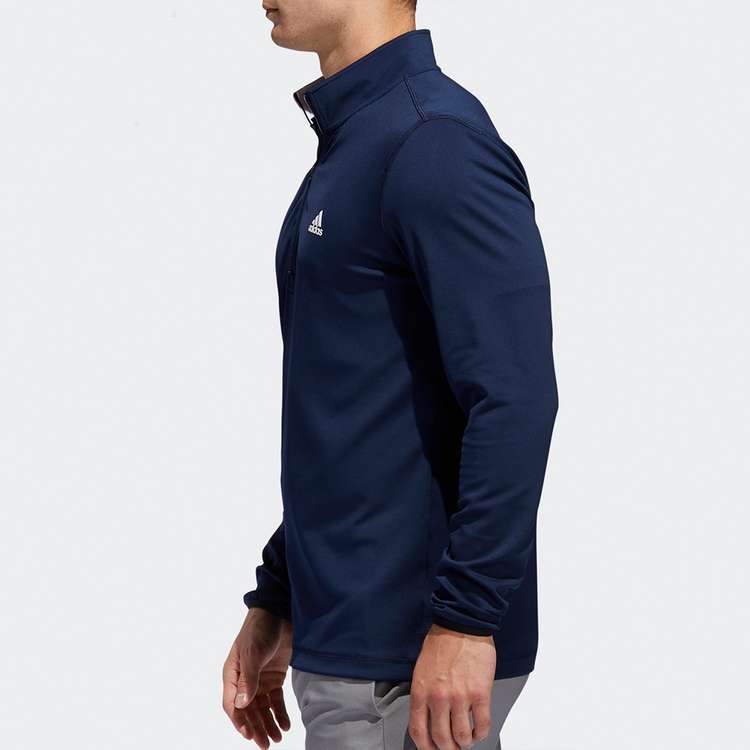 adidas Casual Sports Golf Cardigan Pullover Navy Blue FR5520