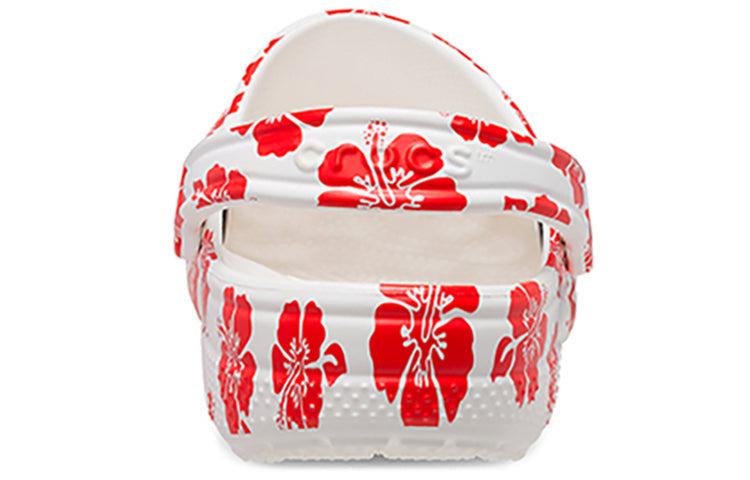 Crocs Classic Beach Sandals Unisex Red White 207849-1AZ