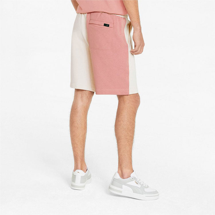 PUMA Logo Downtown Shorts 'White Green Pink' 535372-99