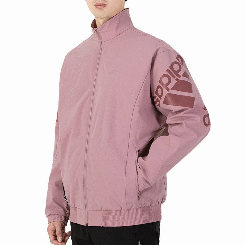 adidas Large Logo Sports Training Jacket Pink HE7459