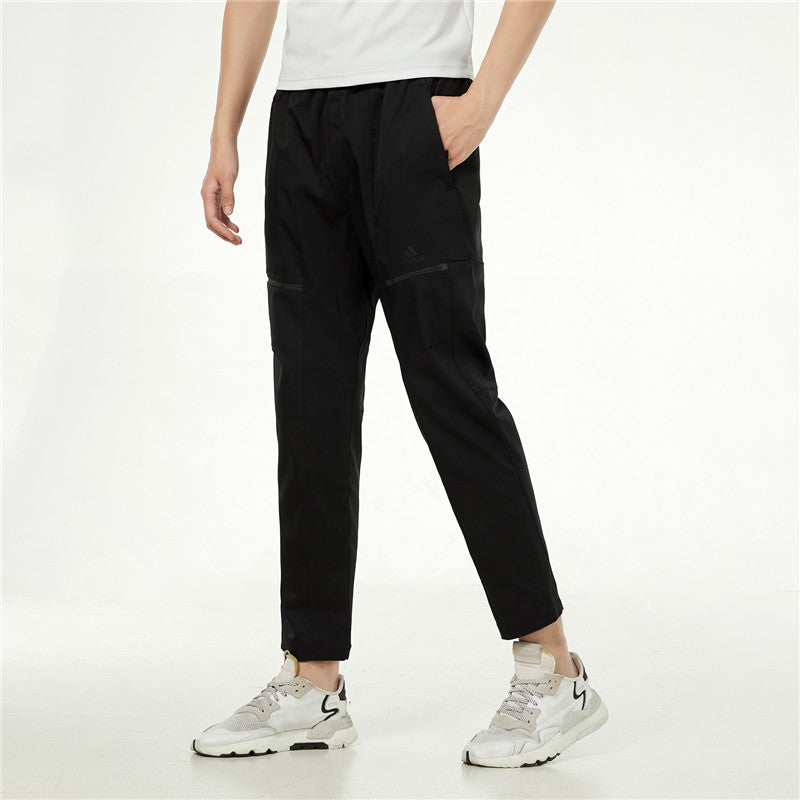 Men's adidas Athleisure Casual Sports Running Training Woven Long Pants/Trousers Black H40207