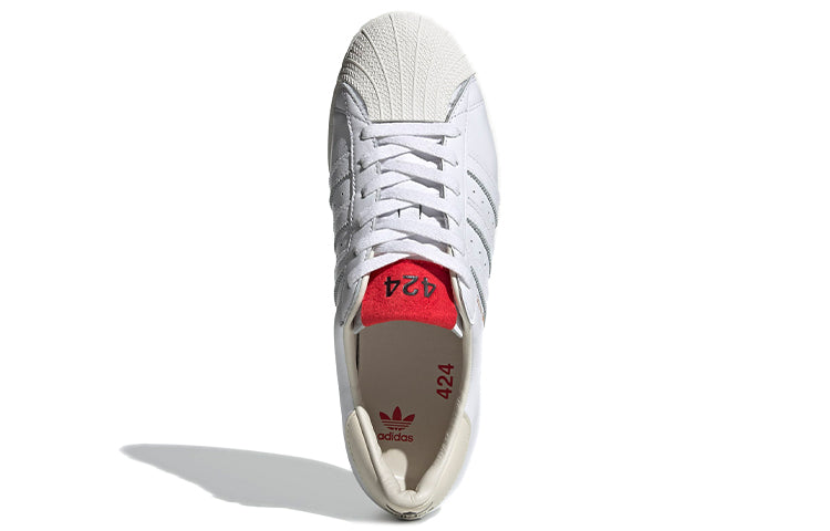 adidas 424 x Superstar Shell Toe 'White Scarlet' FW7624