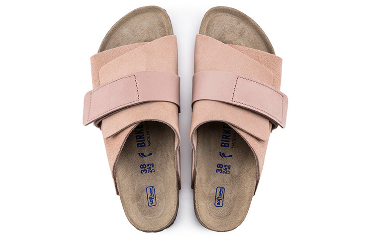 (WMNS) Birkenstock Kyoto Series Cowhide Suede Cozy Soft Sole Fashion Pink Version Sandals 1019722