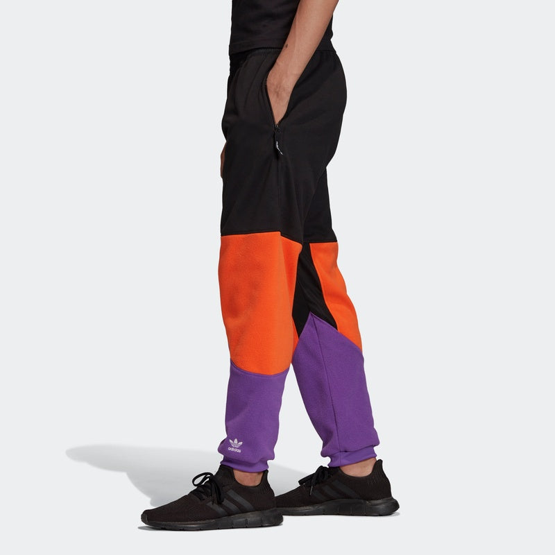 adidas originals Splicing Colorblock Casual Sports Long Pants Black FM3681